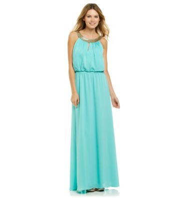 Vince Camuto Jewelneck Maxi Dress Women's