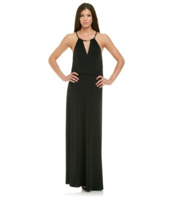 Calvin Klein Necklace Blouson Maxi Dress Women's