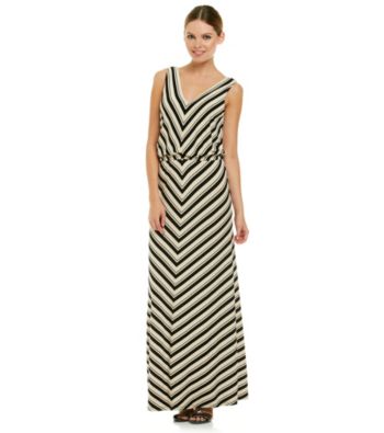 Calvin Klein Chevron Maxi Dress