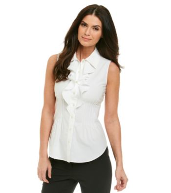 Nine West® Plainweave Ruffle Cami