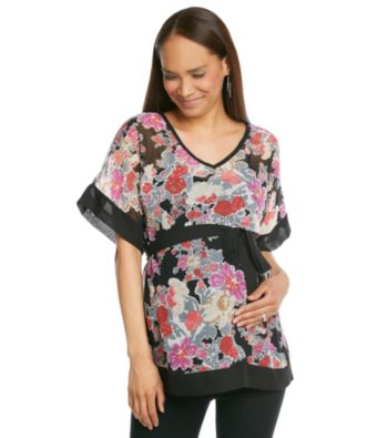 Three Seasons Maternity™ Sheer Chiffon Top