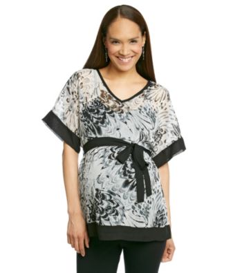 Three Seasons Maternity™ Sheer Chiffon Top