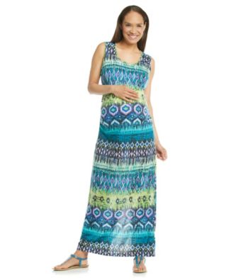 Three Seasons Maternity Printed Maxi Dress Women's