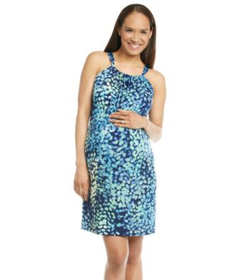 Three Seasons Maternity™ Smocked Printed Dress