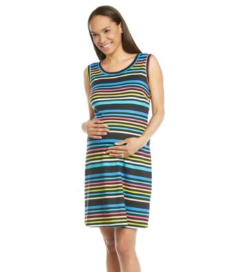 Three Seasons Maternity Stripe Tank Dress