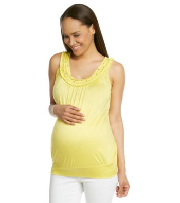 Three Seasons Maternity™ Ruffled Scoopneck Tank