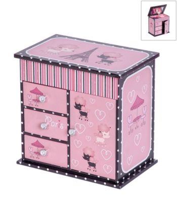 Mele & Co. Emmaline Parisian Poodle Girl's Musical Ballerina Jewelry Box