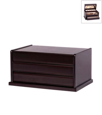 Mele & Co. Juliette Wooden Jewelry Box in Java Finish