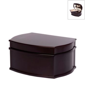 Mele & Co. Jacquelyn Wooden Jewelry Box in Java Finish