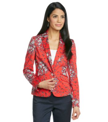 Jones New York Signature® Petites' Printed Fitted Blazer