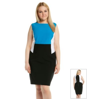 Calvin Klein Plus Size Colorblock Dress