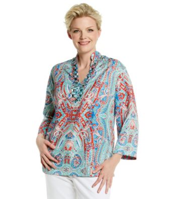 Jones New York Signature® Plus Size Three Button Embellished Tunic