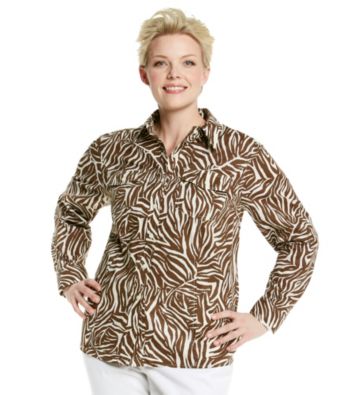 Jones New York Sport® Plus Size Animal Print Buttondown Shirt