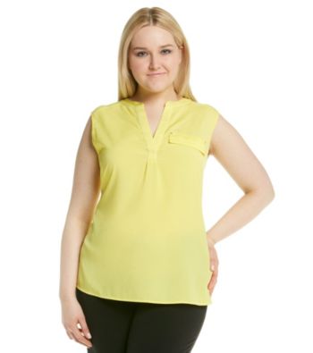 Calvin Klein Plus Size Mixed Media Top