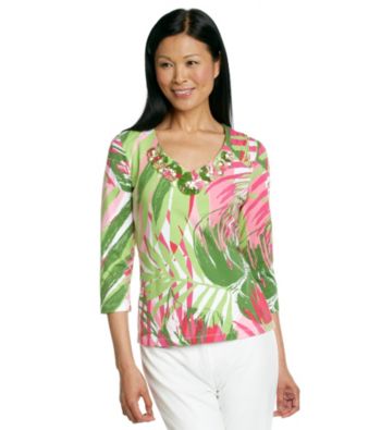 Ruby Rd.® Petites' Embellished Printed Top