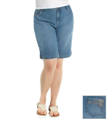 Gloria Vanderbilt® Plus Size Bermuda Denim Shorts