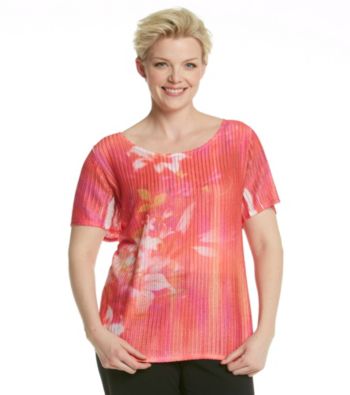 Notations® Plus Size Floral Top