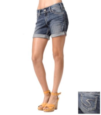 Silver Jeans Co. Suki Curvy Fit Mid-Rise Shorts