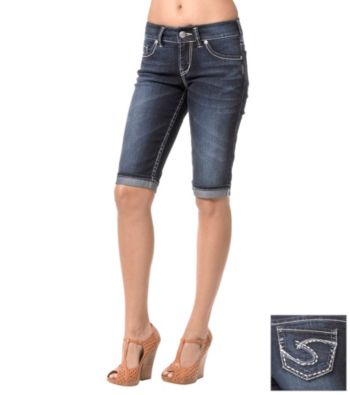 Silver Jeans Co. Suki Curvy Fit Mid-Rise Bermuda Shorts