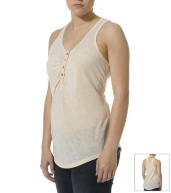 Silver Jeans Co. Burnout Henley Tank