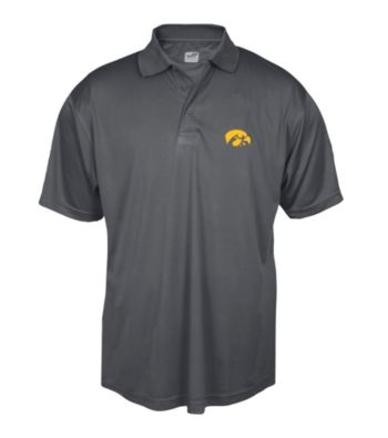J. America® Men's Graphite University of Iowa Performance Polo