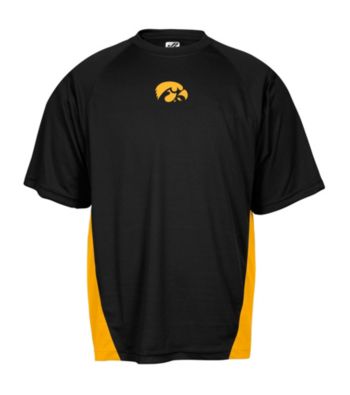 J. America® Men's Black University of Iowa Mesh Performance Tee