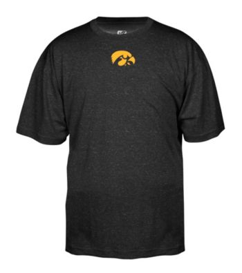 J. America® Men's Black University of Iowa Heathered Performance Tee