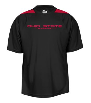 J. America® Men's Black Ohio State Mesh Performance Tee with Sleeve Panels