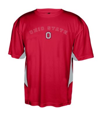 J. America® Men's Red Ohio State Mesh Performance Tee