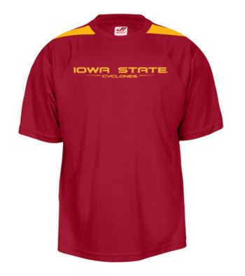 J. America® Men's Cardinal Iowa State Mesh Performance Tee with Sleeve Panels