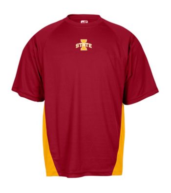 J. America® Men's Cardinal Iowa State Mesh Performance Panel Tee