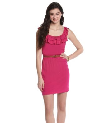 Bee Darlin' Juniors' Ruffle Chally Tank Dress
