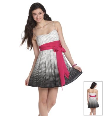 Bee Darlin' Juniors' Polka Dot Chally Dress