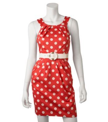 A. Byer Juniors' Polka Dot Sheath Dress