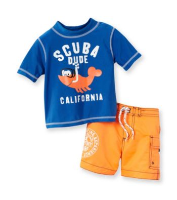 Carter's® Baby Boys' Blue 2-pc. Scuba Rashguard Swim Set