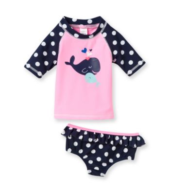 Carter's® Baby Girls' Navy 2-pc. Whale Rashguard Swim Set