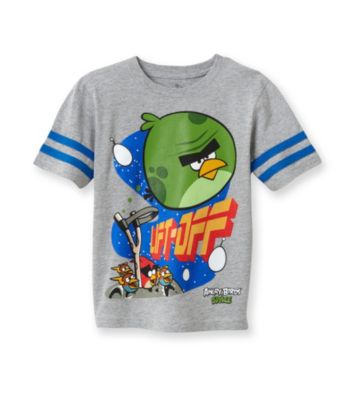 Angry Birds™ Boys' 4-7 Grey Short Sleeve 