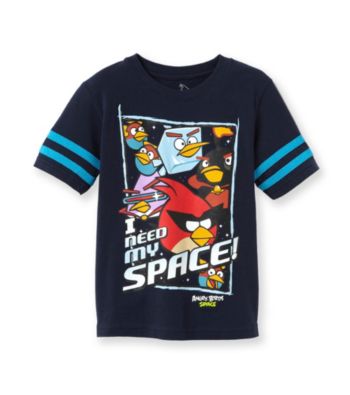 Angry Birds® Boys' 4-7 Navy Short Sleeve 