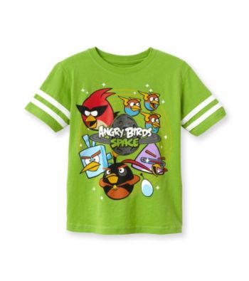 Angry Birds® Boys' 4-7 Green Short Sleeve 