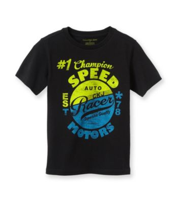 Calvin Klein Jeans® Boys' 8-20 Black Short Sleeve Speed Motors Tee