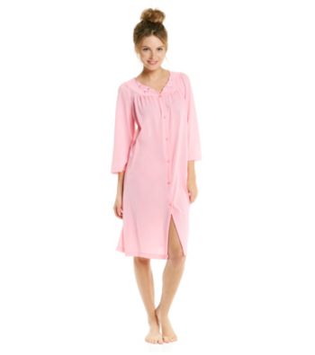 Miss Elaine® Short Tricot Robe - Spring Pink