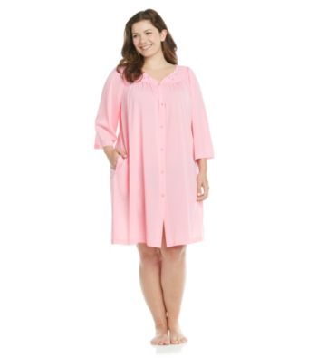 Miss Elaine® Plus Size Short Tricot Robe - Spring Robe