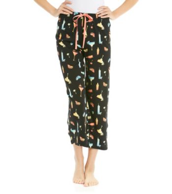 HUE® Black Knit Capris - Rainbow Cocktails