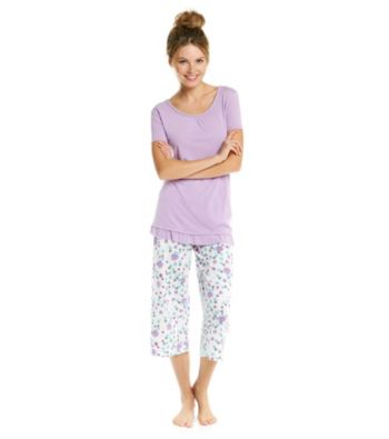 KN Karen Neuburger Knit Combo Pajama Set - Purple Floral
