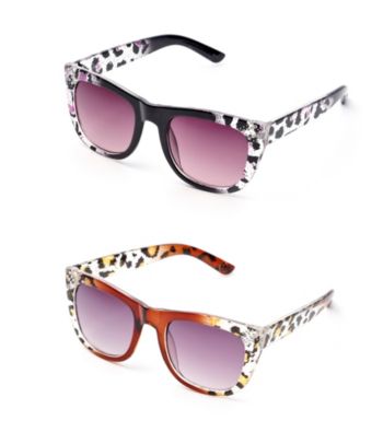 Jessica Simpson Rhinestone Retro Square Plastic Sunglasses