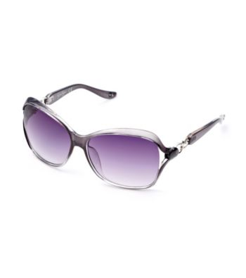 Jessica Simpson Black Plastic Ombre Vent Chain Detail Temple Sunglasses