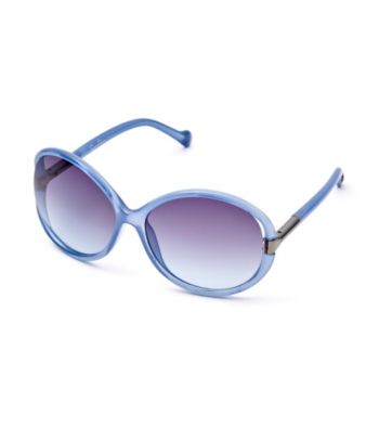 Jessica Simpson Blue Round Plastic Vent Lens Sunglasses