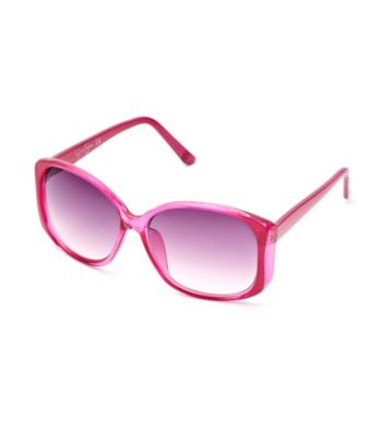 Jessica Simpson Pink Plastic Glam Sunglasses