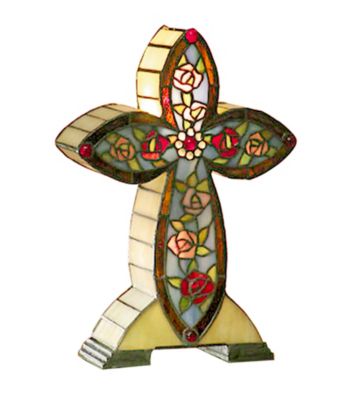 Dale Tiffany Flaura Tiffany Cross Accent Table Lamp