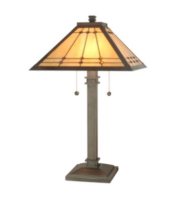 Dale Tiffany Jeweled Mission Table Lamp